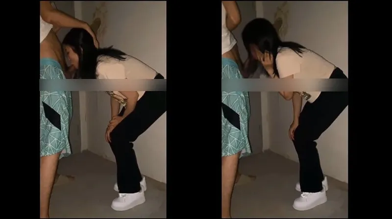 Em vụng trộm bú ở cầu thang chung cư